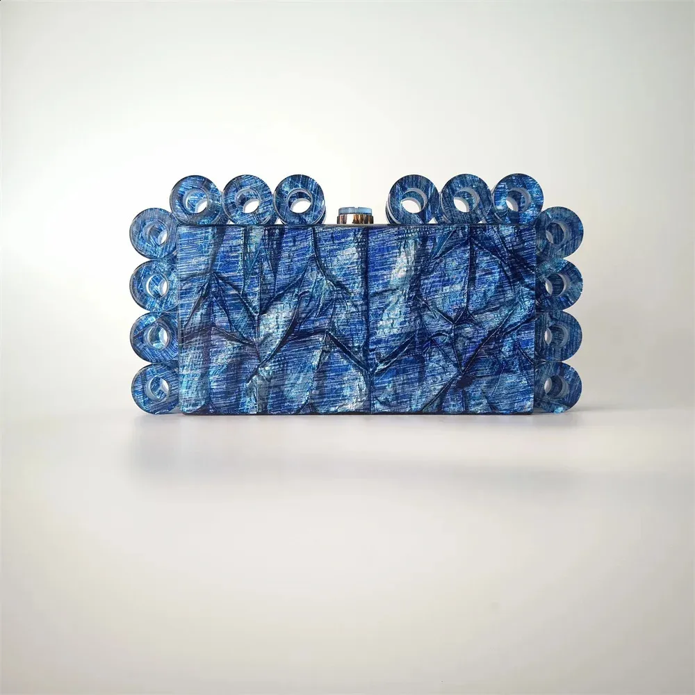 Pochette da sera in tessuto blu per matrimoni ed eventi in spiaggia_voghion.com
