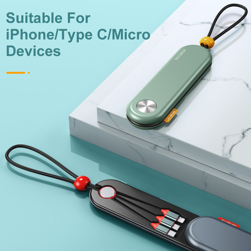 Câble USB 3 en 1 Type C Câble de données de charge rapide pour iPhone 12 13 Pro Max Xiaomi Macbook Câble Micro Type C Câble de téléphone_voghion.com