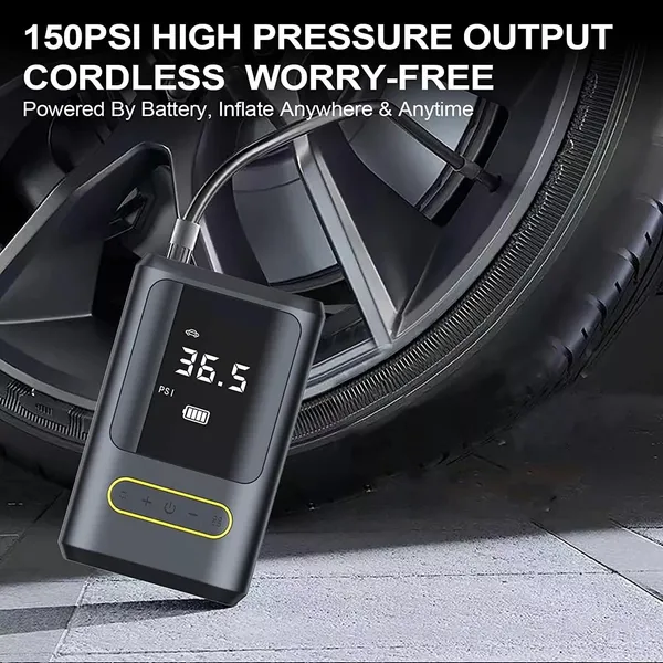 Portable Tire Inflator Air Compressor With Led Light For Vehicles_voghion.com