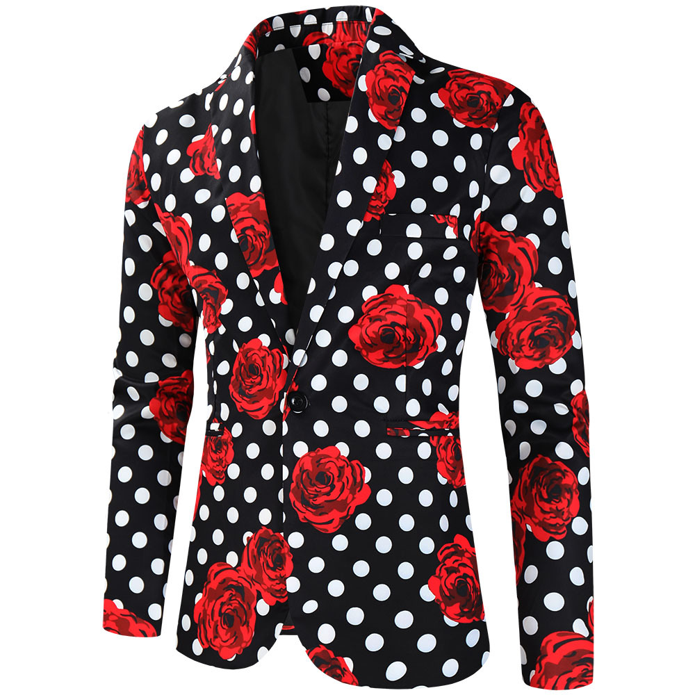 men's Christmas three-piece new digital printing one-button casual vest and trousers suit European size_voghion.com