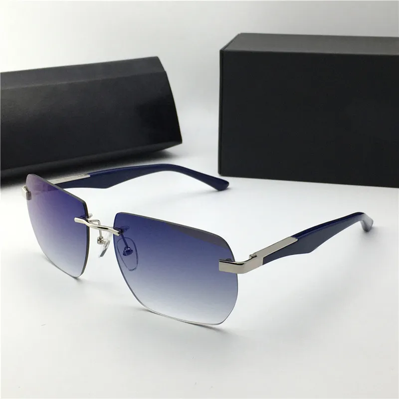 Nuovi occhiali da sole da uomo di design popolari The Artist II montatura in metallo poligonale senza montatura occhiali da vista alla moda stile vintage di alta qualità_voghion.com