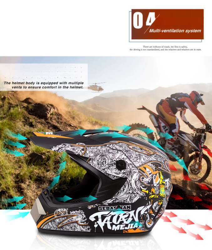 elektriske køretøjer herre fuldt dækket racermotorcykel Mountain Speed ​​Descent hjelm, handsker og briller_voghion.com