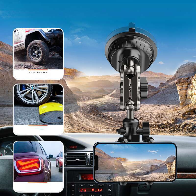 Suport de telefon pentru fotografie montat în mașină, Unghi de vizualizare auto, Ventuză DJI Gopro, Cameră video cu mișcare, Dispozitiv Pan Tilt_voghion.com