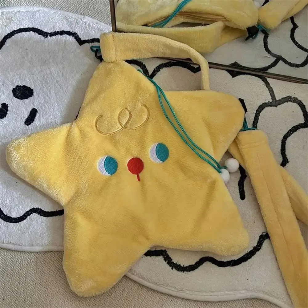 Mala tiracolo de peluche em forma de estrela saco cartoon_voghion.com