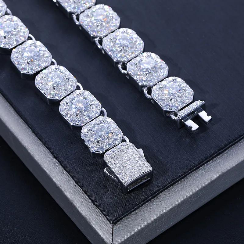 Moissanite Diamond Tennis Chain Necklace For Men And Women_voghion.com
