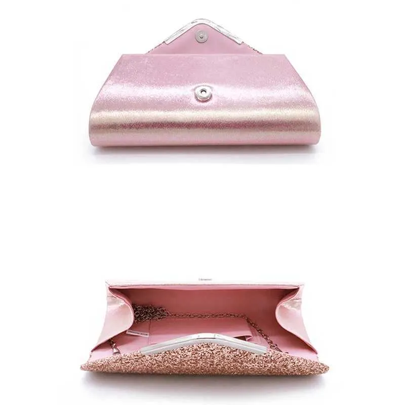 Elegant Women's Clutch Evening Bag With Chain Shoulder Strap_voghion.com