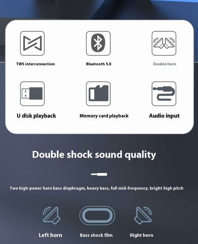【37000 heraankopen】 Mobiele draadloze subwoofer, Bluetooth, stemomroeper met hoog volume, kleine computer_voghion.com