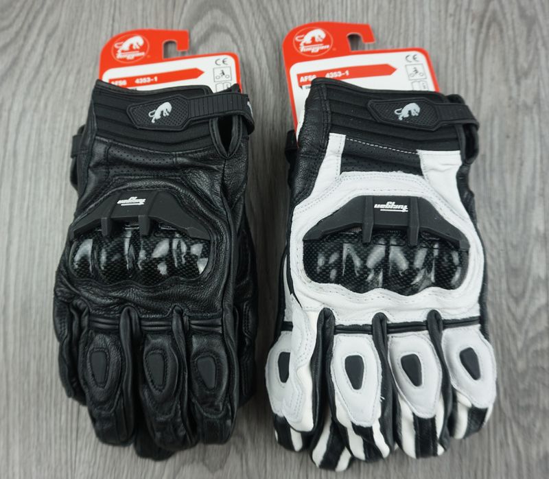 Guantes de cuero para motocicleta Furygan AFS6 de fibra de carbono para carreras, anticaídas, transpirables y antideslizantes, cortos._voghion.com
