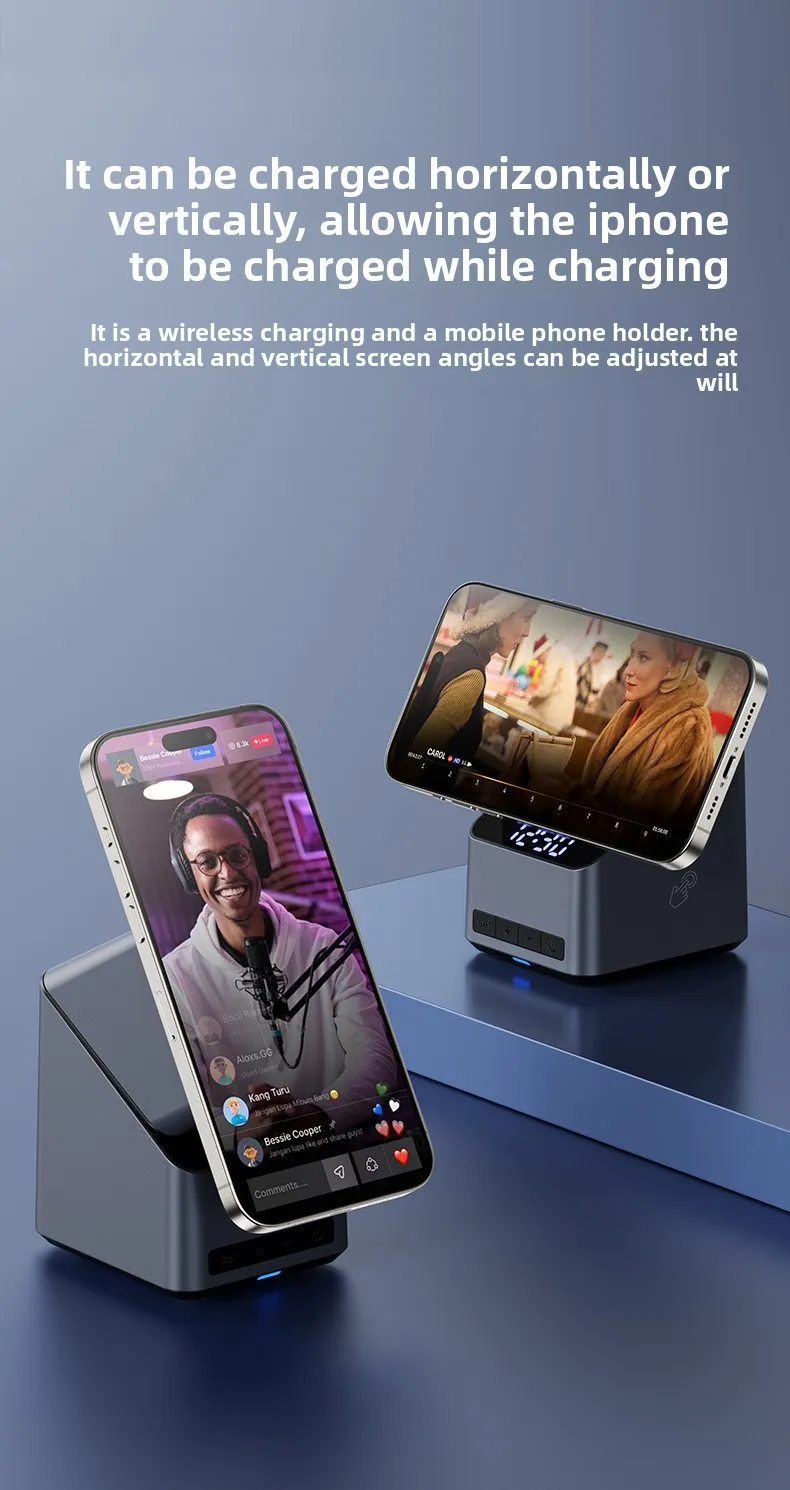 Cross-border Private Mold Four-in-one Rotating Magnetic Wireless Desktop Bracket Is Suitable For Fashion 1615 Mobile Phone_voghion.com