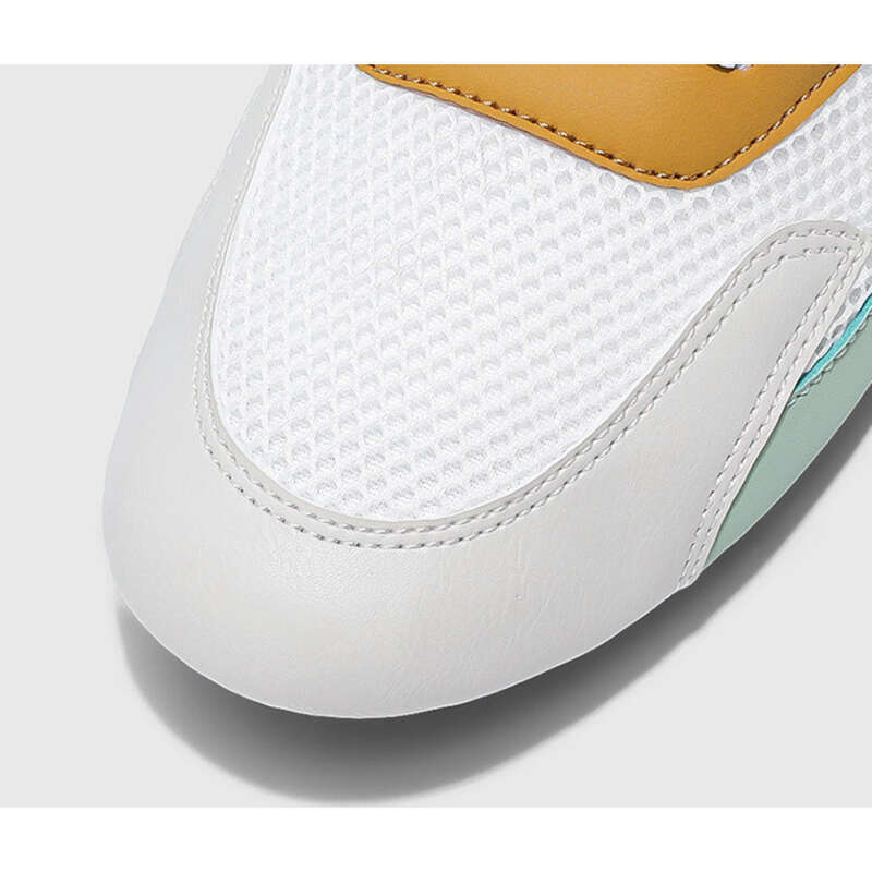 Φθινοπωρινά Νέα Αναπνέοντα Mesh Λευκά Ανδρικά Μοντέρνα Ευέλικτα Επίπεδα Casual Μονόχρωμα Αθλητικά Παπούτσια_voghion.com