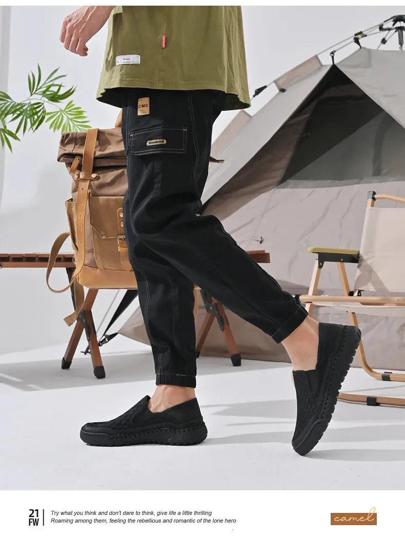 Breathable Mesh Slip-on Sneakers For Men Lightweight Running Shoes_voghion.com