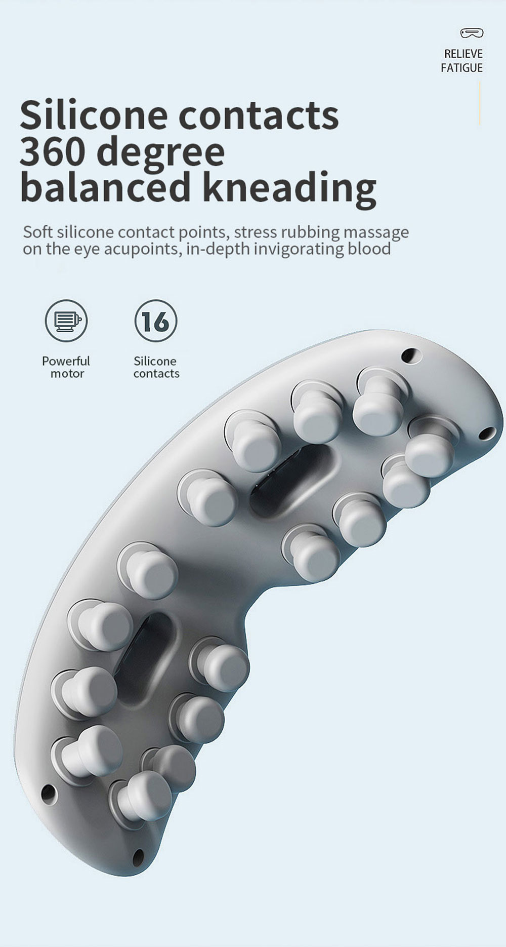 Viditelný vibrační oční masážní přístroj 3D hnětení akupunkturní tlak vzduchu péče o oči úleva od napětí v očích maska ​​oční terapie masážní přístroj_voghion.com