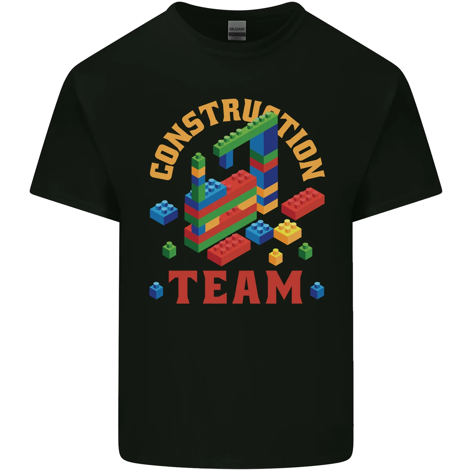 Construction Funny Building Blocks T-shirt For Men And Women_voghion.com