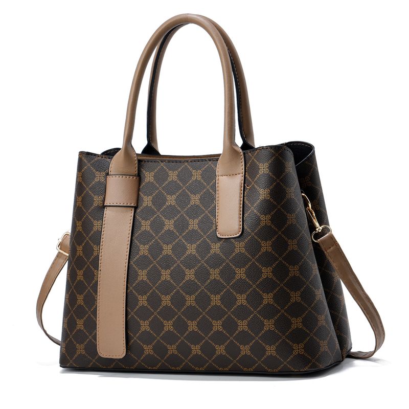 Textured handbag European and American classic large-capacity shoulder messenger women's bag_voghion.com