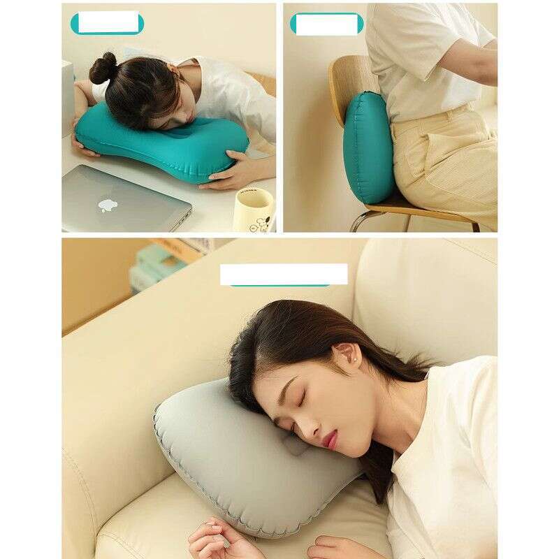 【 Brand Review 2.588 Million+】 Travel Portable Folding Inflatable Outdoor Sleeping Waist Pad Office Pillow Napping Neck_voghion.com