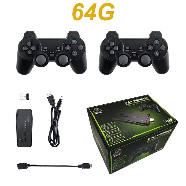 Video 64G Built-in 20000 Games Retro Handheld Console Wireless Controller Game Stick For Children Xmas Gifts_voghion.com