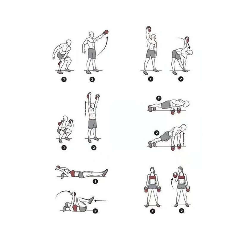 【 18000 Rückkäufe 】 Männer und Frauen Home 2kg-20kg Pot Bell Yoga Squat Hip Training Fitness Hantel Ball_voghion.com
