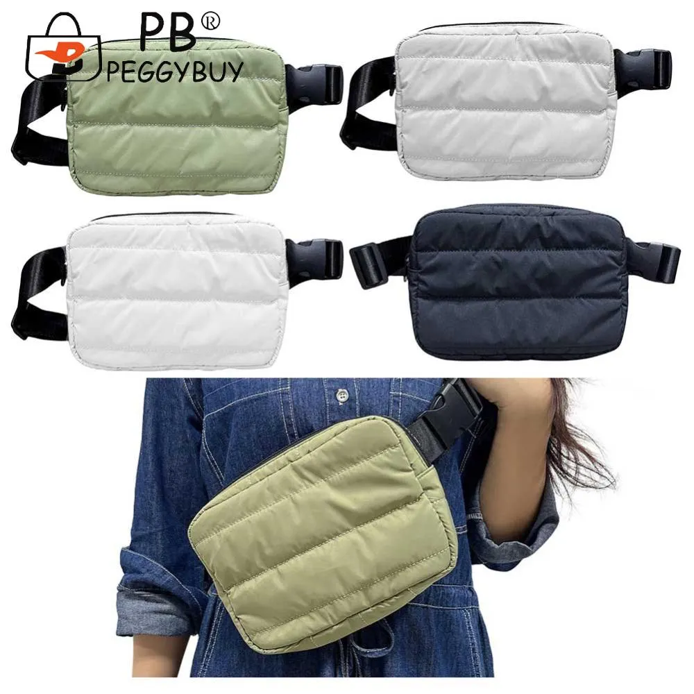 Women Fanny Pack Large Capacity Fashion Waist Solid Color Shoulder Adjustable Strap Lightweight Stylish Satchel Bag_voghion.com