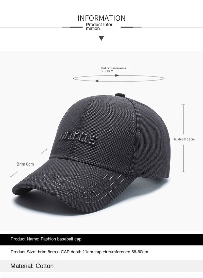 Cappello da baseball alla moda, tutto in uno, semplice, nero, casual, da uomo, con protezione solare, alla moda_voghion.com