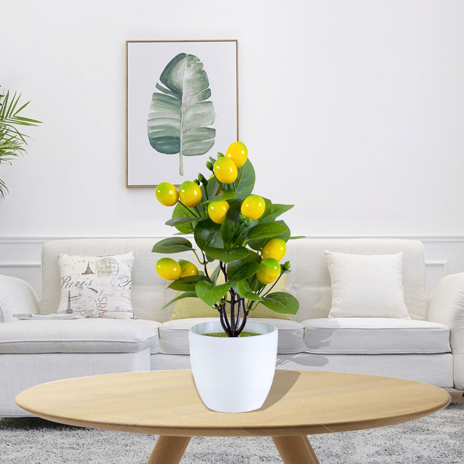 Home & Garden Simulated Lemon Tree Lemon Fruit Simulated Berry Meaning Home Furnishings Floor-standing Flower Art Green Plant Ornaments_voghion.com