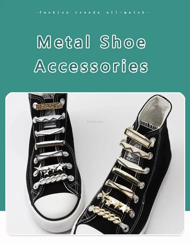 Shoe Parts Accessories 1Pcs Metal Charms Fashion Gold sier Sneakers Girl Gift decoration DIY Shoelaces Buckles Shoes_voghion.com