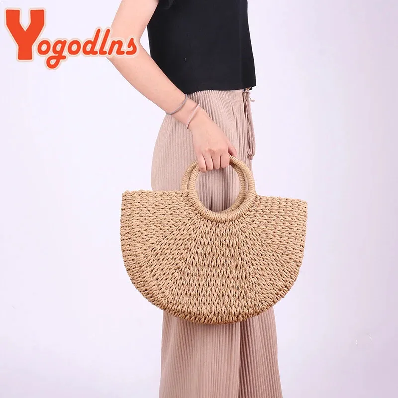 Ydlns Fashion MOON Straw Handbags Summer Beach Rattan Bag Handmade Vintage Woven Handbag For Women bolsa femme 240809_voghion.com