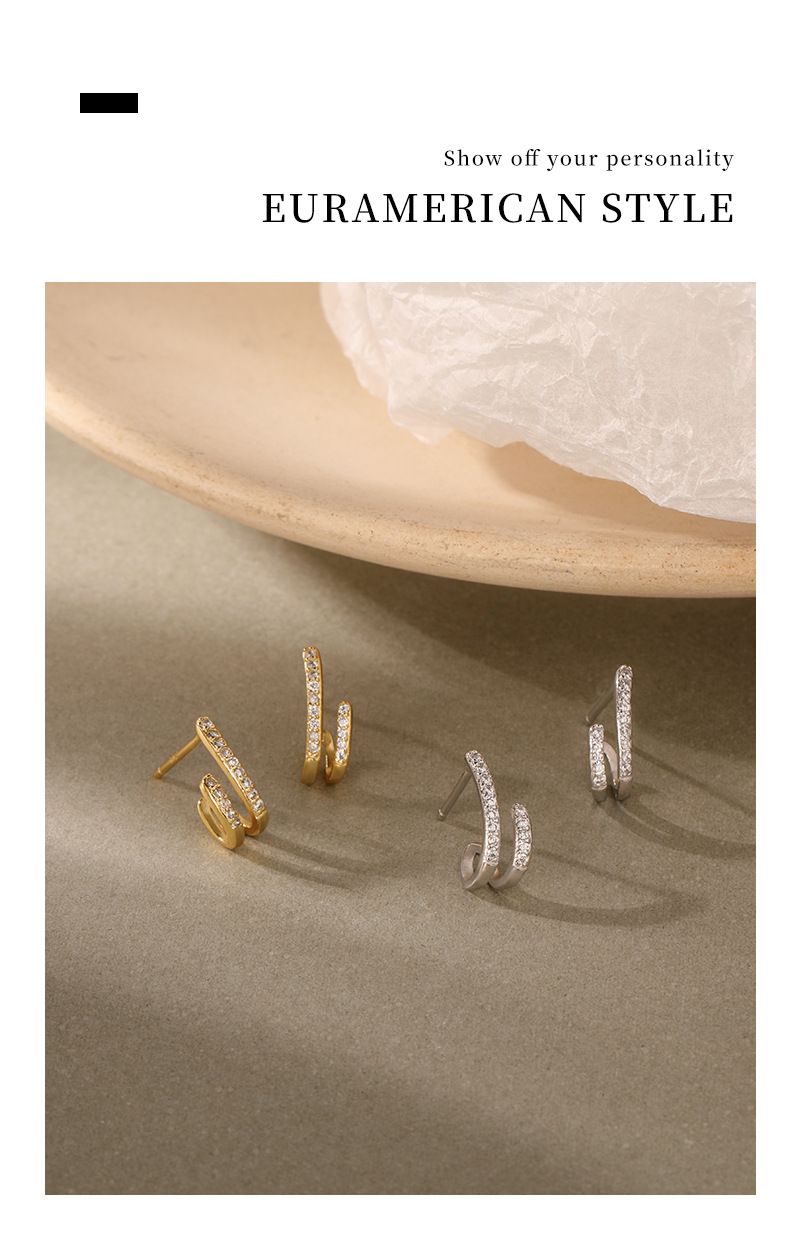 Orecchini per donna sterg sier retro nicchia ins orecchini coreani cerchio oro zircone_voghion.com