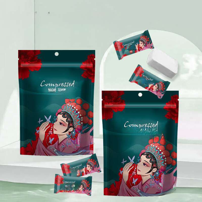 Komprimiertes Handtuch Travel Pack Einweg weibliche tragbare Baumwolle verdickte Candy Reinigung Baumwolle groß_voghion.com