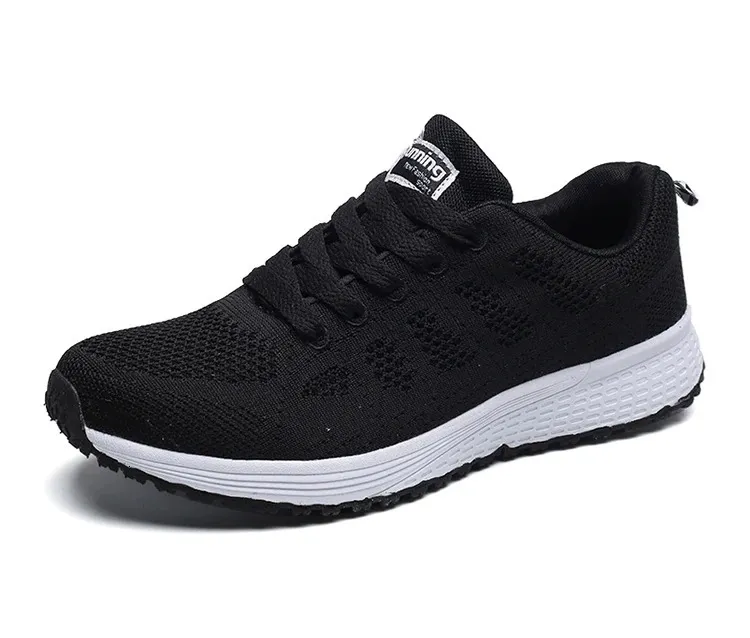 Chaussures plates légères à lacets, style infirmière, bout rond, pour femmes, grandes tailles 241213_voghion.com