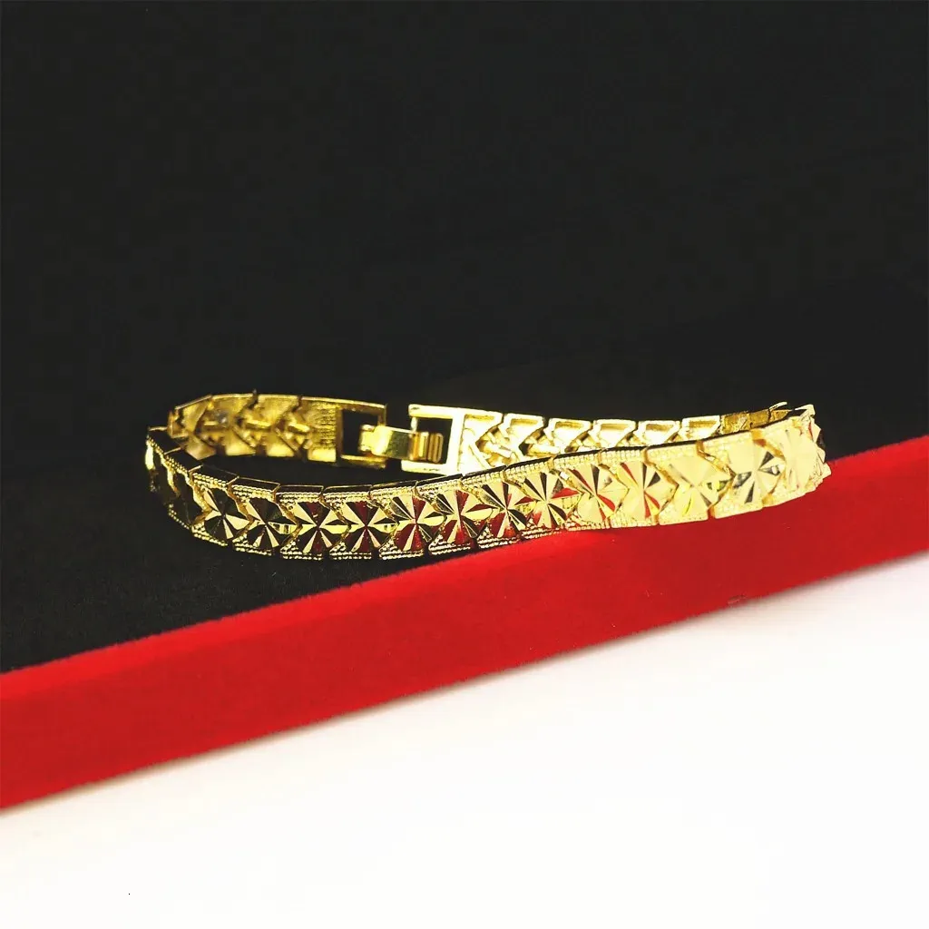 Bracciale a catena per donna e uomo gioiello dorato polso_voghion.com