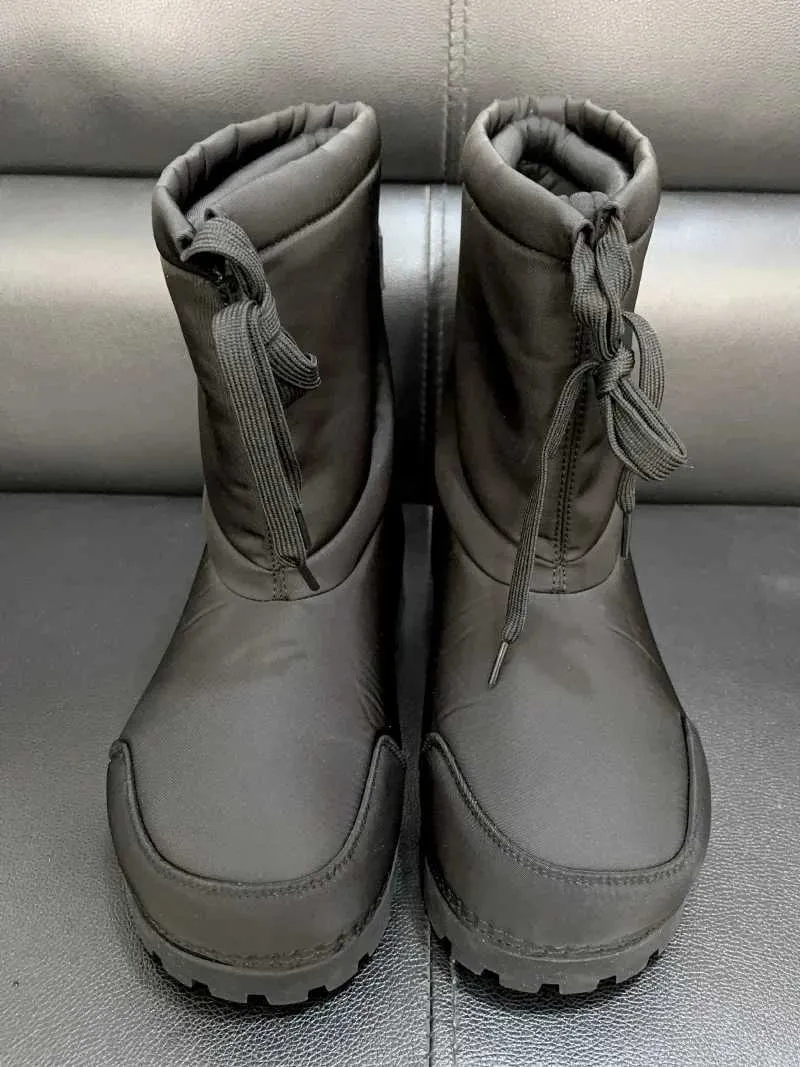 2025 Stivali da neve da donna con plateau spesso, alti fino al polpaccio, in pizzo, caldi, in cotone, scarpe casual invernali, senza stampa, buone_voghion.com