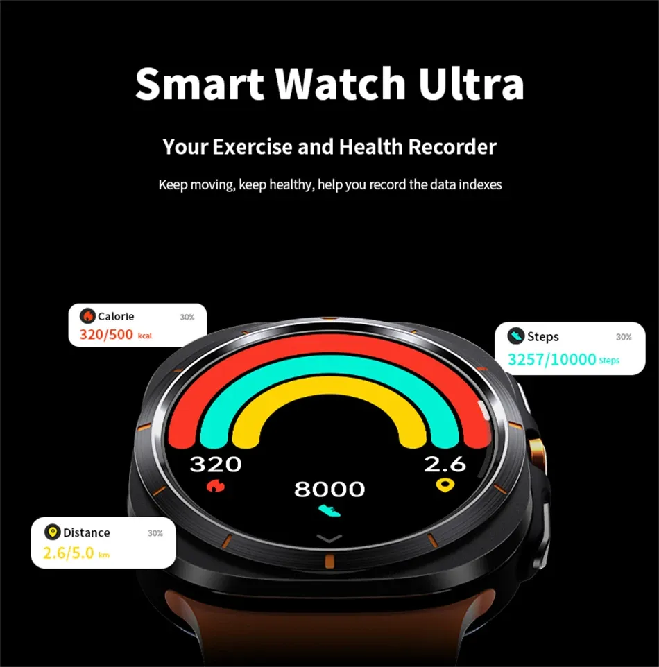 Herr smartwatch med bluetooth samtal amoled skärm och gps_voghion.com