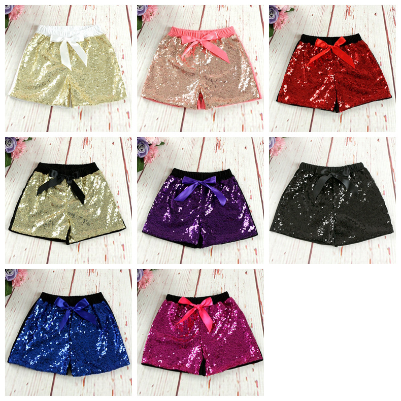 Mother&Kids Children's sequin shorts bow cotton close-fitting cotton boxers_voghion.com