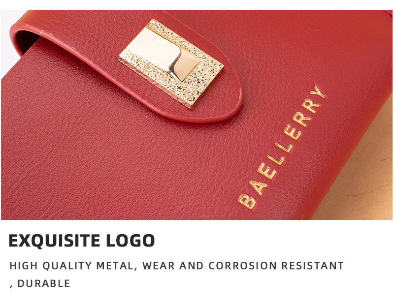 Baellerry new ladies card holder Korean style fashion buckle coin purse versatile light and compact wallet wholesale_voghion.com