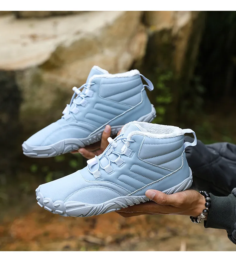 Outdoor-Schneestiefel für Herren im Winter, rutschfest, wasserdicht, Veet und warme Baumwollschuhe für Damen, Barfuß mit dicker Sohle_voghion.com