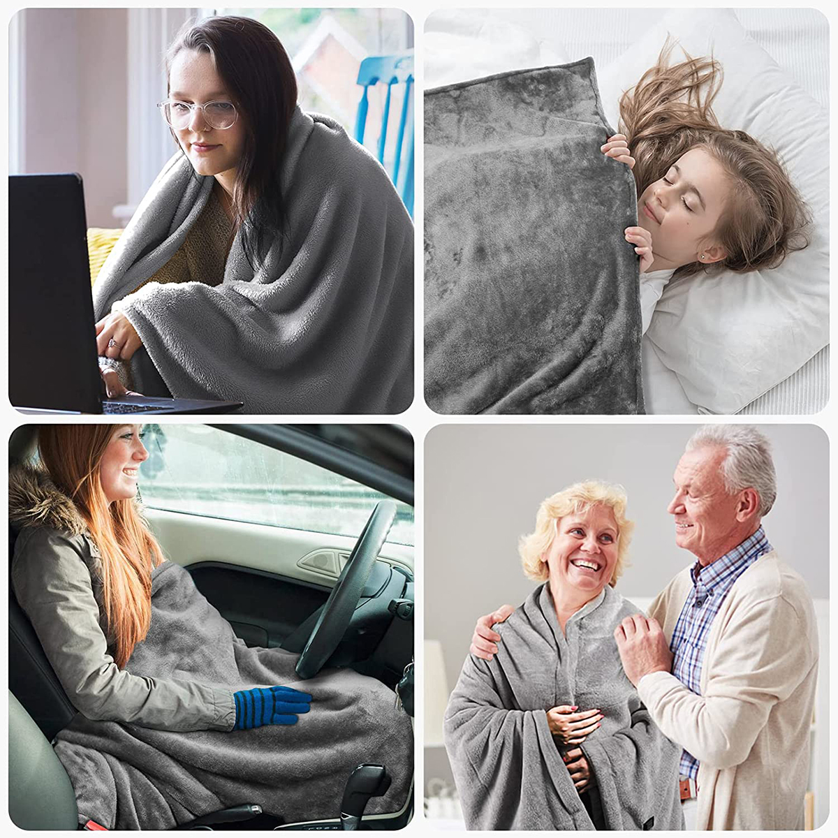 USB Heated Shawl Electric Blanket Warm Soft Flannel Adjustable Heated Wrap Blanket Wearable Electric Throw Blanket for Home_voghion.com