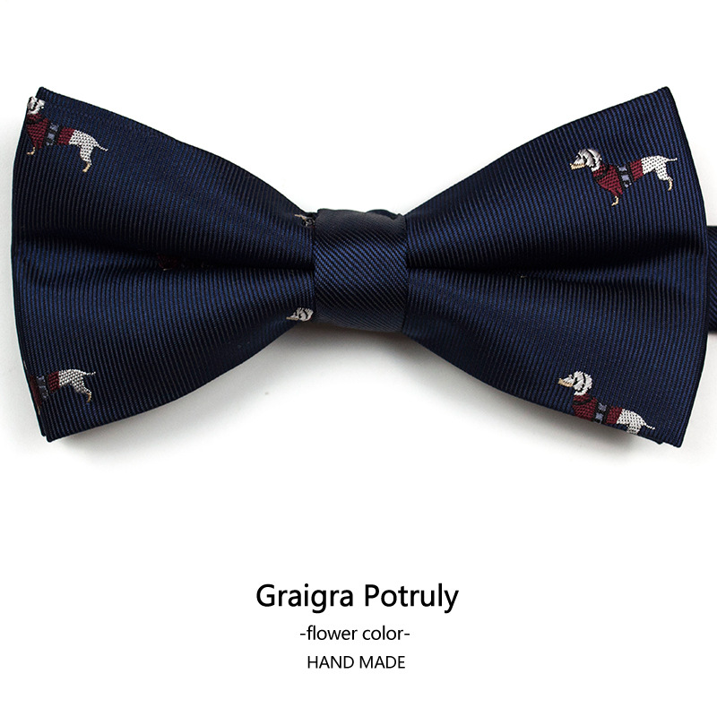 Herren-Krawatten und Taschentücher im Großhandel mit Kleintier-Löwe-Welpe-Pony-Fliege für Herren_voghion.com