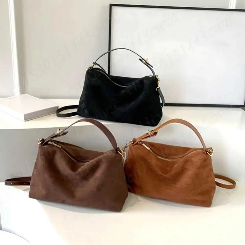 New Shoulder Bag for Women Suede Hobo Adjustable Strap Handbag With Inner Pocket Satchel Purse Zipper Crossbody Ba241104_voghion.com