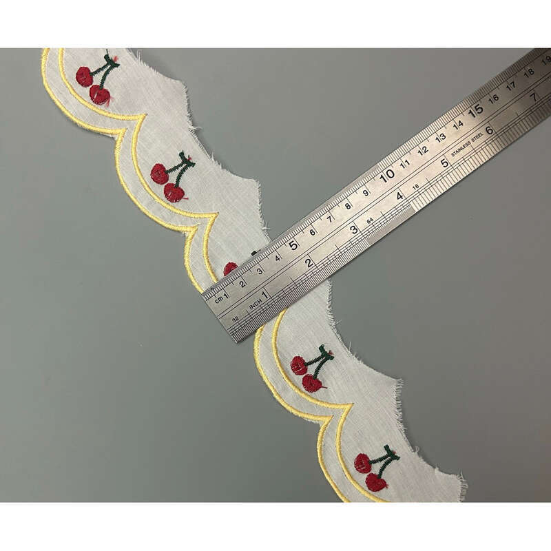 11CM Four-color Cotton Mesh Organza Barcode Lolita DIY Multi-color Lace Accessory Strip Flower_voghion.com