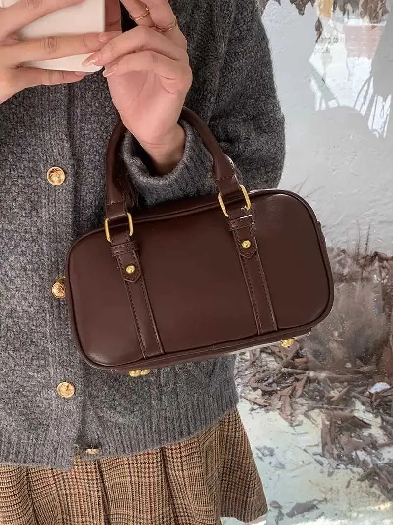 JIAERDI Vintage Brun Messenger-veske Kvinner Høst Vinter Skinn Uformelle Skuldervesker Kvinnelig Retro Hot Girl Y2k_voghion.com