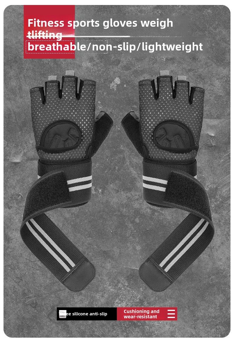 Fiess mit Handgelenkschoner, Laufen, Bergsteigen, Anti-Verschleiß-Halbfinger-Gl, Training, Outdoor-Radfahren, Sport, Fiess_voghion.com
