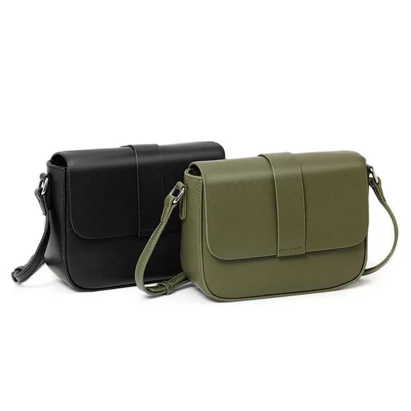Aidrani Umhängetasche aus echtem Leder für Damen, 100 % weiches Rindsleder, stilvolle und schlichte quadratische Schultertasche, ba241214_voghion.com