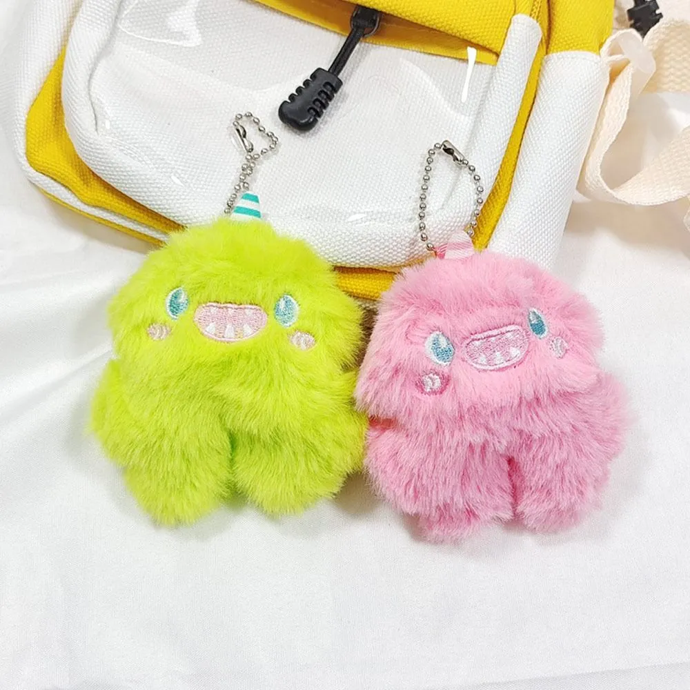 1Pcs Cute Cartoon Fuzzy Plush Phone Key Beaded Keychain For Anti-Lost Chain Hanging Jewelry Bag Accessories_voghion.com
