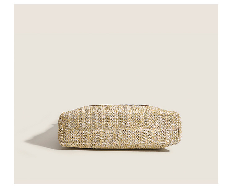 Grass woven tote bag for spring versatile women with niche design, large capacity commuting, seaside vacation style_voghion.com