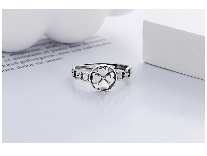 Special Price Wanying Jewelry Thai Clover Ring for Women's S Pure Silver Hollow Personality_voghion.com