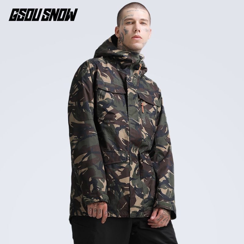 Snowwear Männer Trend verdickt warm winddicht wasserdicht atmungsaktiv Schneeanzug Snowboard Doppel Board Ski Top_voghion.com