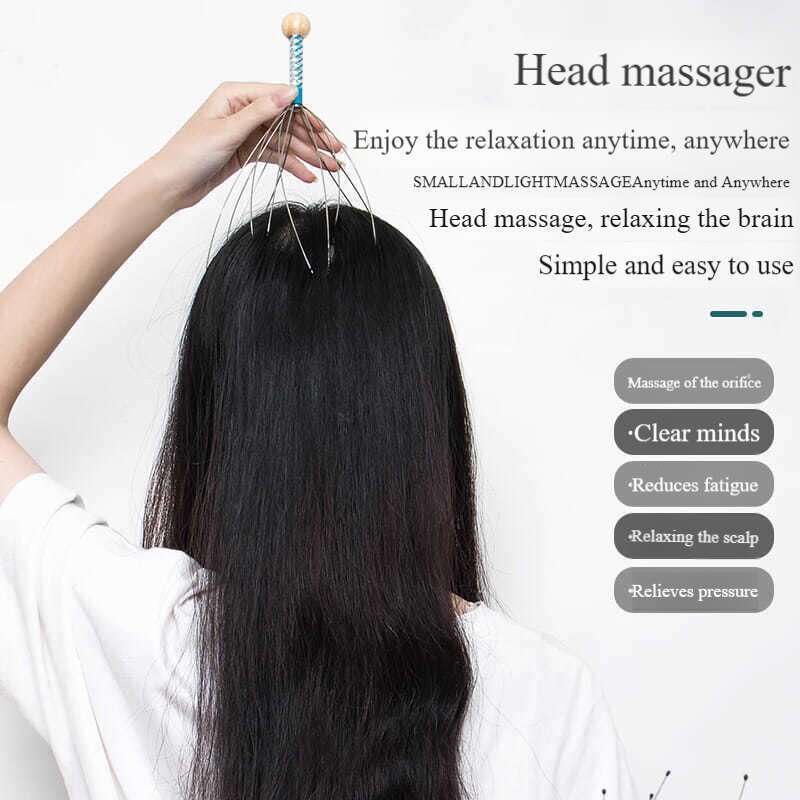 Octopus Head Fënnef Ball Scratching Kopfhaut Special verbessert Versioun Soul Massage Claw Massager_voghion.com