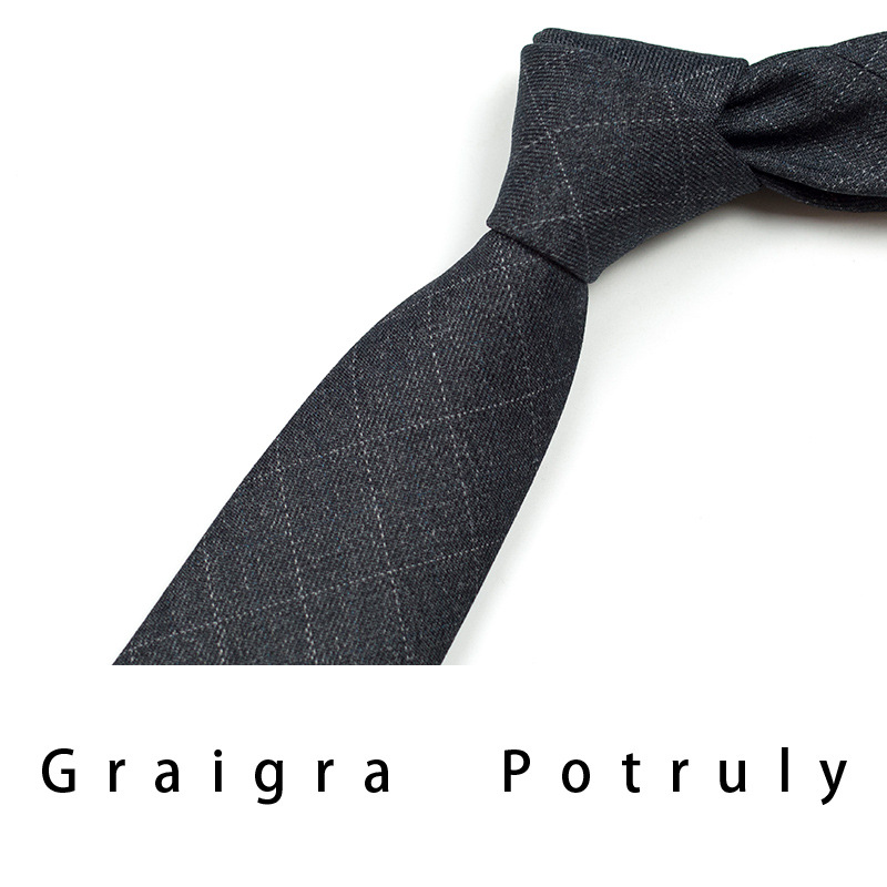 Small Men's Solid Color Coffee Gray 8cm Business Tie With Zipper_voghion.com