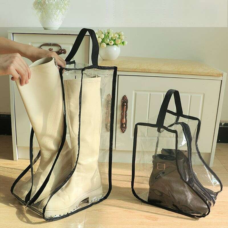 【 8247 People Praised 】 Transparent Dustproof Dormitory Moisture-proof Short Long Boots Shoe Storage Artifact Storage_voghion.com