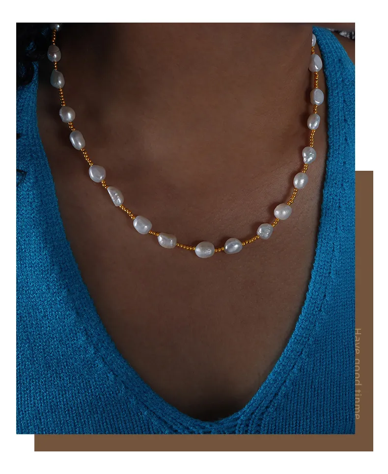 Ketten Mode Süßwasser Perle Frauen Für Halskette Vergoldung Perlen Sommer Böhmische Elegante Schmuck Party Geschenk Verkauf_voghion.com